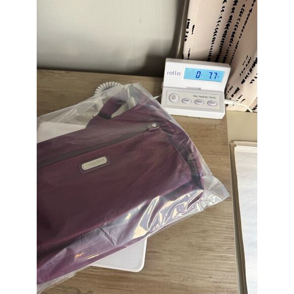 Baggallini Everyday Crossbody Bag Small Hobo Nylon Plum Purple Travel Purse - Picture 13 of 13